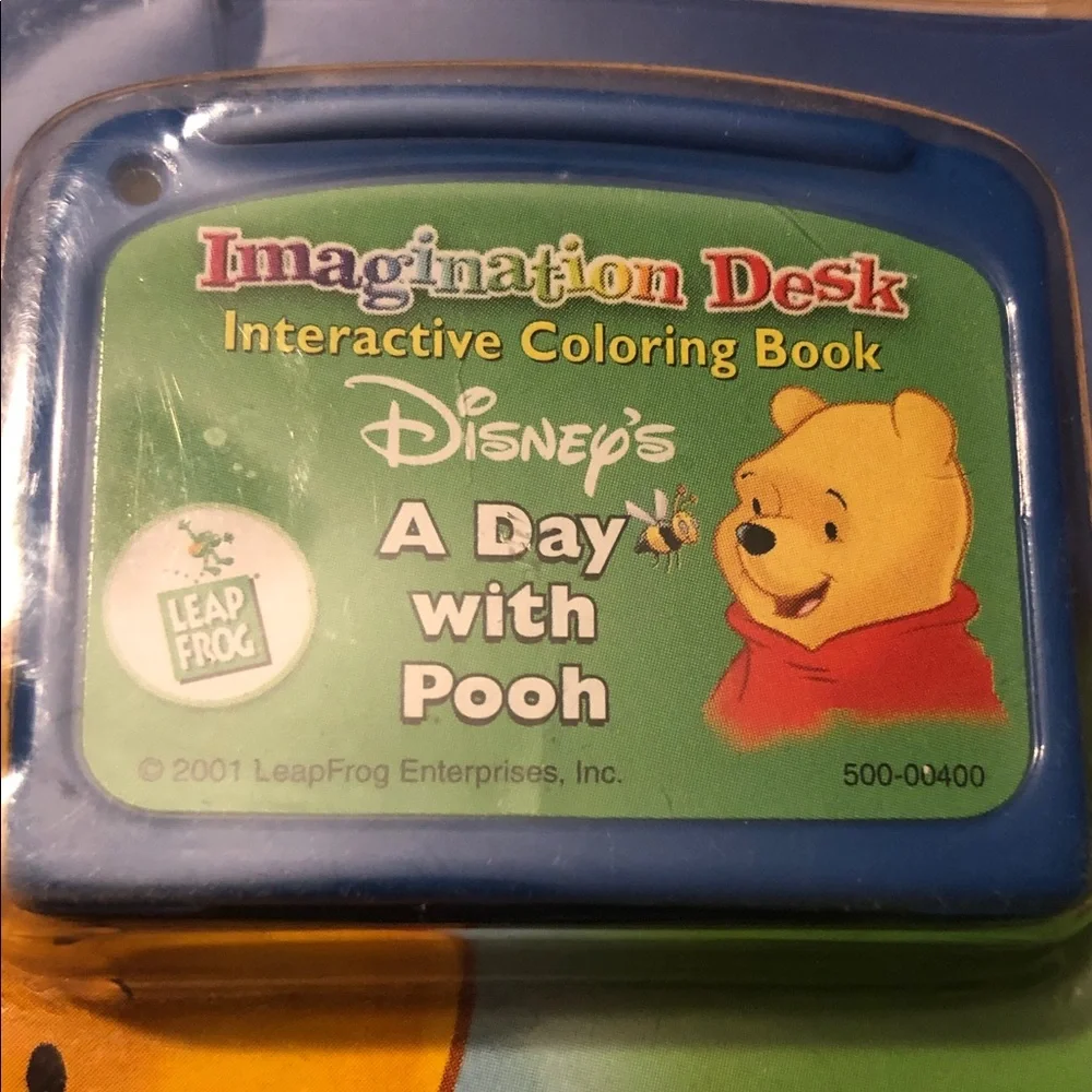 🆕Imagination Desk Interactive Talk & Sing Coloring Book with Pooh - Blue/Yellow